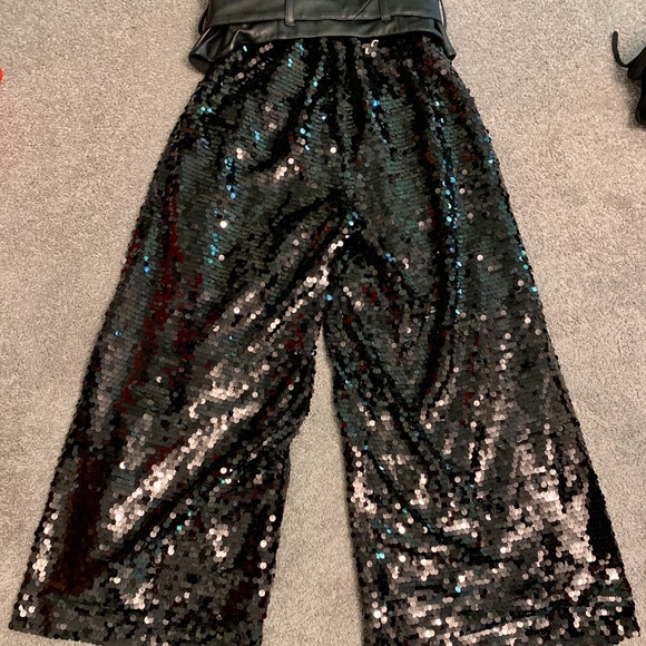 Julia Allert Occasion Black sequins trousers size Large - Picture 13 of 16